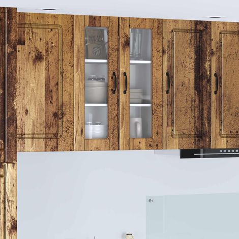 Küchenschrank mit Regal Altholz 60 x 31 x 80 cm Holzwerkstoff