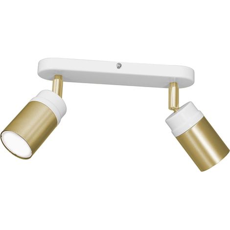Deckenstrahler Metall 2-flammig GU10 schwenkbar B: 40 cm klein Deckenlampe