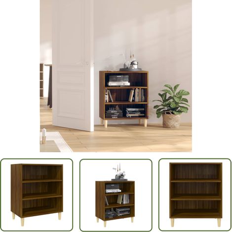 Buffet Commode Armoire Luxueux, pour Salon Chambre Entrée Cuisine, Chêne marron 57x35x70 cm Aggloméré OIB9099E (1/5)