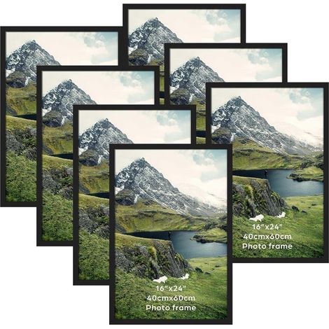 Bilderrahmen 7er Set 40x60 Schwarz Aluminium 40x60cm Schwarz (1/5)