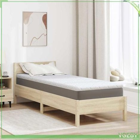 4106391 Surmatelas en Coco Blanc 80 x 200 cm Tissu jacquard (1/5)