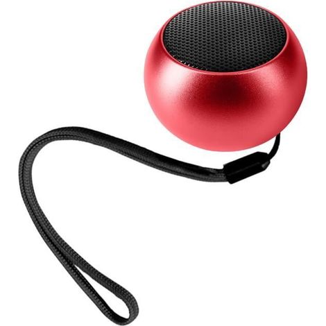 Enceinte Haut-parleur Sans-fil Bluetooth Moxie Iron Boom Mini - Rouge - Autonomie 3h (1/5)