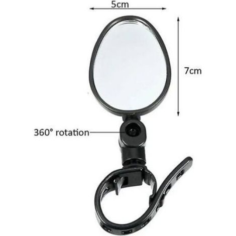 Rétroviseur Électrique - Miroir Plat 360° Réglable - Pour Scooter Électrique - 1 Pièce (1/2)