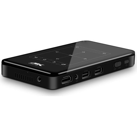 Mini projecteur de poche portable HD intelligent DLP HDMI USB lecteur multimédia home cinéma (prise UE) (1/5)