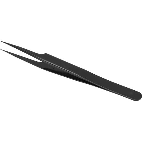 Pince à épiler précise en acier inoxydable, finition polie, prise confortable, usage professionnel, outil de précision durable. (1/5)