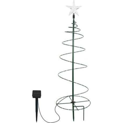 1 pièces Sapin de Noel Artificiel Solaire, Decoration Exterieur, Lumiere Exterieur Jardin, Guirlande Lumineuse, Deco Noel Arbre Lumineux LED,Hauteur 60cm(Blanc Chaud) (1/4)