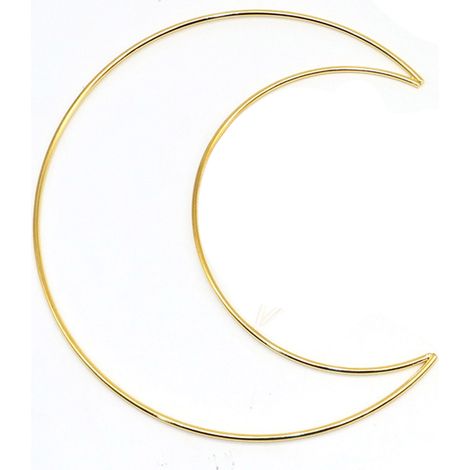 Mondförmiger Eisenring, Metall-Bastelreifen für Kränze, Wanddekoration, Gold, 50 mm (1/5)