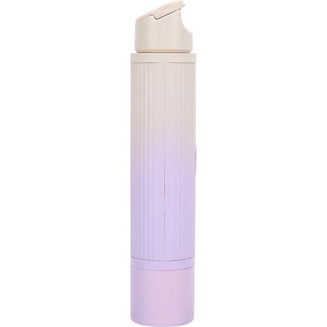 Tondeuse pubienne 2 en 1 pour femmes, double tête, rechargeable, électrique, pour le corps, les jambes, les aisselles et la lèvre supérieure. Dégradé violet. (1/5)