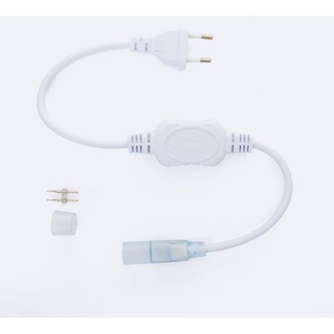 Cable Rectificateur Ruban Neón LED dimmable 220 AC Circulaire SFLEX14 Blanc