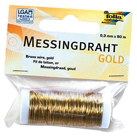 Folia Messingdraht gold 0,3 mm 80 m Spule