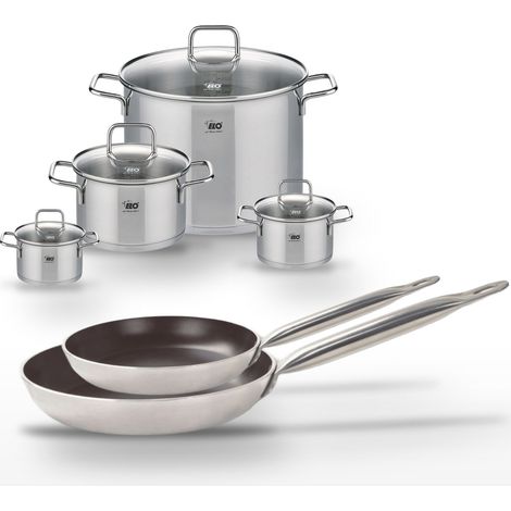 Lot de 2 Poêles 24/28 cm et 4 Faitouts Elo Bistro Line (1/4)