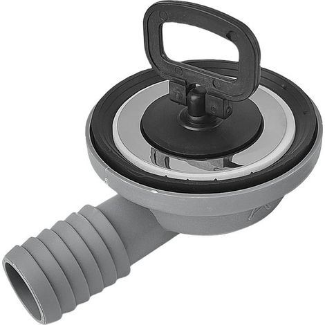 Lavello da camper，filtro di scarico in acciaio inox con tappo per scarico a 90°，diametro dell'apertura del tubo di uscita adatto a caravan (1/5)