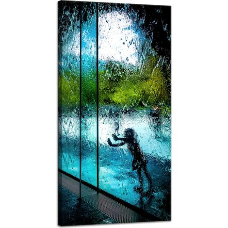 Leinwanddruck „Menschen Wasservorhang“ 40 x 80 cm