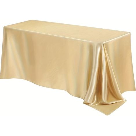 Mantel, Mantel de satén, Mantel rectangular suave y sedoso, Mantel morado, Mantel de poliéster, 60 x 84 pulgadas, Morado (1/5)