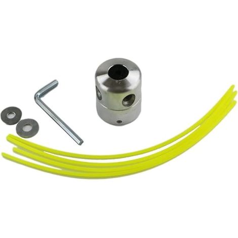 Testina per decespugliatore a quattro fili in lega – Testina universale per albero da 26 mm/28 mm, accessorio per decespugliatore e tagliaerba per impieghi gravosi - 3 pezzi (1/5)