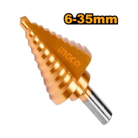 Fresa Conica per Trapano INGCO Punta a Gradini Allargafori Spriale da 6 a 35 mm (1/2)