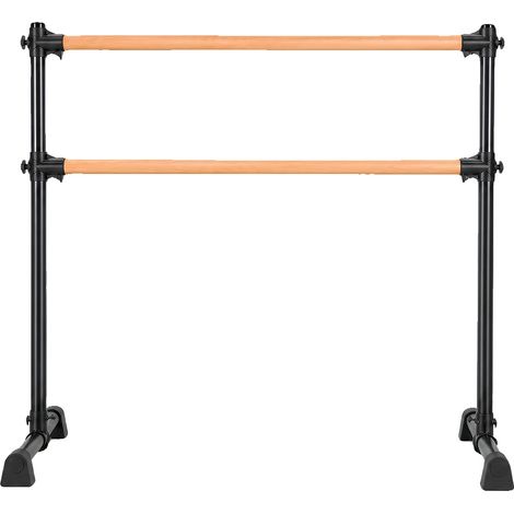 Barra de ballet, altura regulable, diseño portátil, color negro. (1/2)