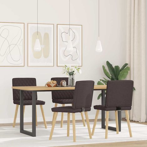 Maison Exclusive - Esszimmerstühle 4 Stk. Dunkelbraun Stoff