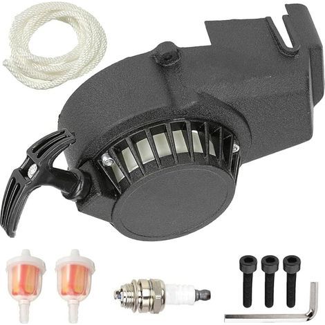 Démarreur à Rappel pour Moteur 2 Temps 43cc 47cc 49cc Pocket Coolster QG50 Moto pour Syx 50cc pour SSR SX50 Mini Dirt Bike Pocket Rocket Bike Moto Quad ATV Pièces (1/5)