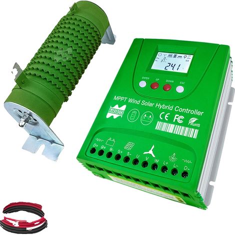 Hybrid-Wind-Solar-Laderegler, 12V/24V Systemkompatibilität, 1000W nutzbare Leistung, WIND1000 Solar1000W, AUTO 12V 24 V, Externer Wind-Solar-Hybrid (1/5)