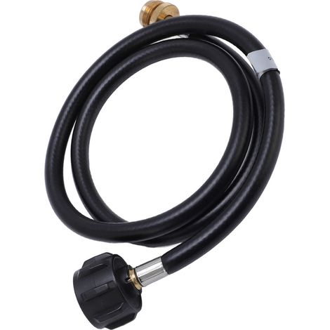 Tuyau d'extension de gaz combustible de rechange pour réservoir de barbecue portable, réchaud et chauffage de camping-car (1 à 20 lb, 1,8 m). (1/5)