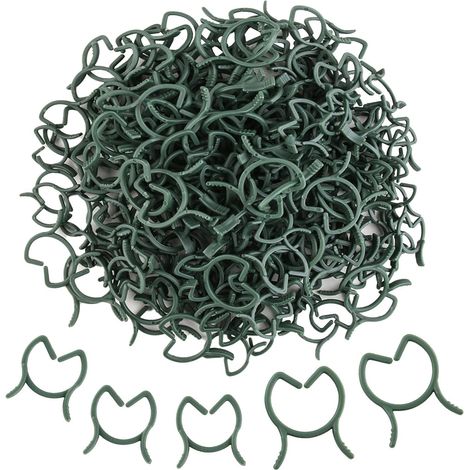 Sollbry 200 Pièces Clips de Support pour Plantes,Attache en Plastique Clips Plante,Clips de Fixation Plantes Grimpantes,Clips de Jardin,pour Fruit,Légume,Tomates-M+L (1/5)