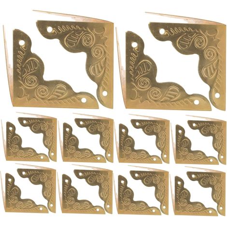 100 protège-coins décoratifs, métal/bois, style vintage (1/5)