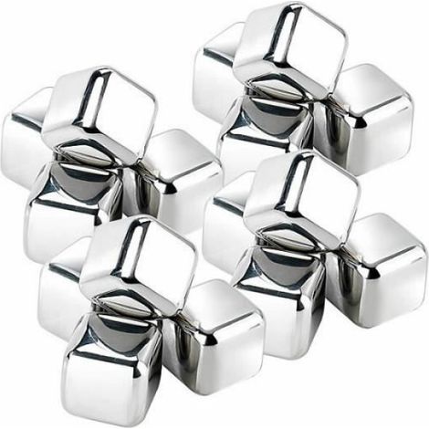 Lot de 16 glaçons en acier inoxydable - - Réutilisables et élégants (1/3)