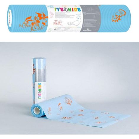 Tapis pour enfants en rouleau 33 cm x 50 cm, bleu métallisé, 54 g, Its4kids, lot de 50. (1/3)