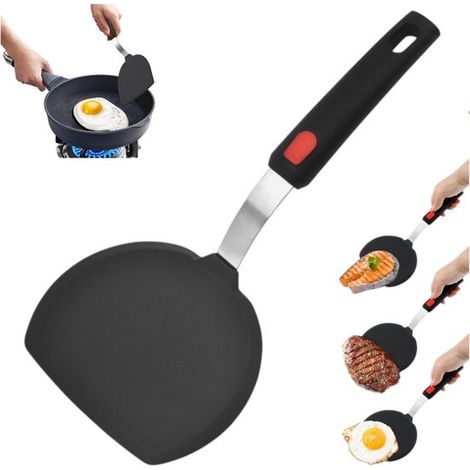 Costine di maiale in silicone a forma di pancake, costine di maiale rotonde grandi, costine di maiale nere a forma di pancake con ampia apertura. (1/5)