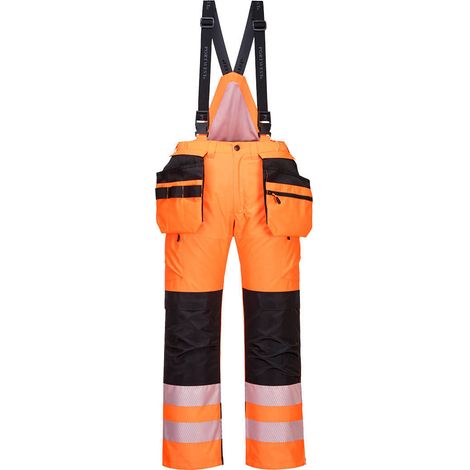 Pantaloni invernali Pw3 alta visibilità Colore: arancione/nero Taglia XXL - Portwest