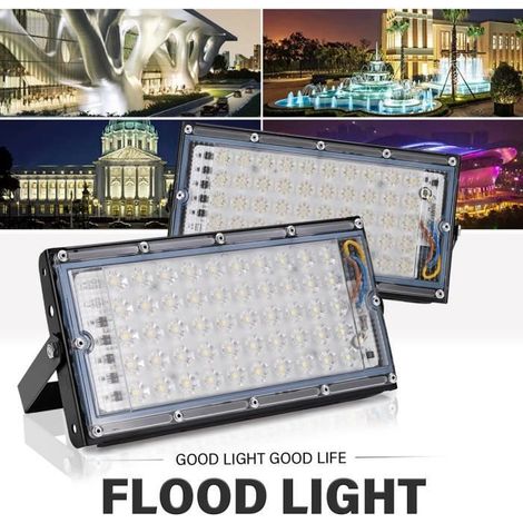 NEUFU 50W Projecteur LED Extérieur Spot Lumière Intérieur Mat Aluminium (1/4)