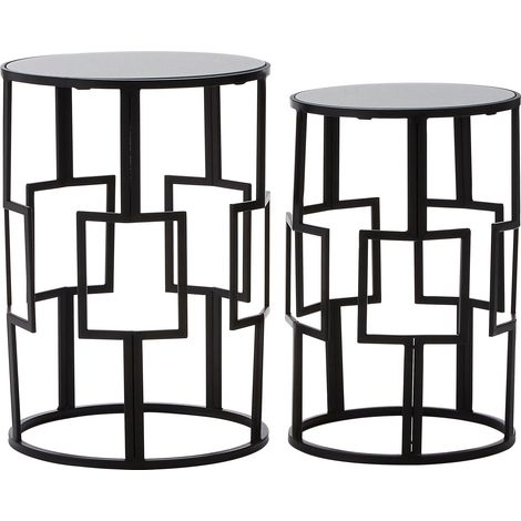 Premier Housewares Avantis Square Design Black Tables (1/3)