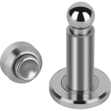 Fermaporta magnetico regolabile in altezza, fermaporta magnetico per impieghi gravosi, fermaporta in acciaio inossidabile 304, montaggio a parete e a pavimento (1/4)