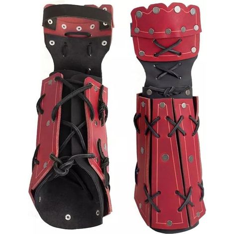 Mittelalterliche Samurai-Lederrüstung Armschutz Bogenschießen Armschutz Ritterhandschuh Armband (1/3)