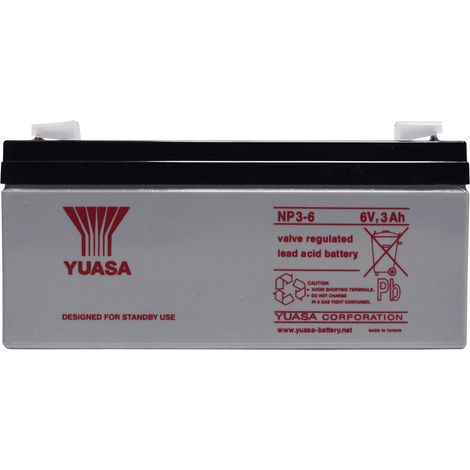 Yuasa NP3-6 VRLA Batterie 6 Volt 3 Ah Kompakt (1/2)