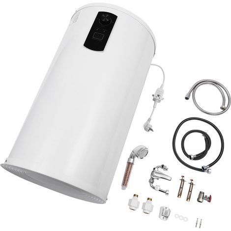 Chauffe-eau électrique chauffe-eau 70 litres chauffe-eau chauffe-eau, 2000W puissance de chauffage, protection contre les fuites, Upgraded vertical mur suspendu 25-75°C chauffe-eau (1/5)