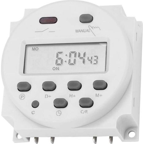 12VDC 16A Zeitschalter, programmierbarer digitaler elektronischer LCD-Zeitrelais-Schalter, LCD-Mikroskop (1/4)