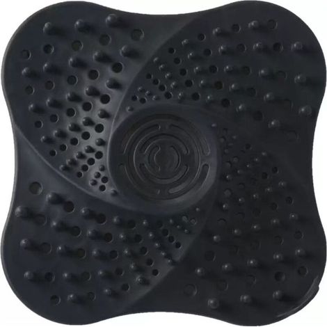2 Pcs Shower Hair Filter (Black) with Suction Cup for Sink (1/3)
