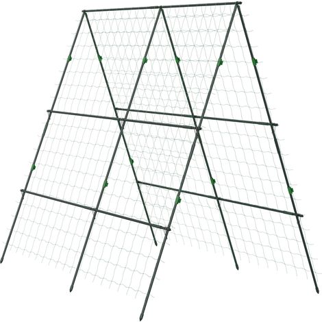 Treillis avec filet de protection pour plantes, réglable en hauteur et en largeur, en acier, vert, 1,8 x 1 x 1,8 m (1/5)
