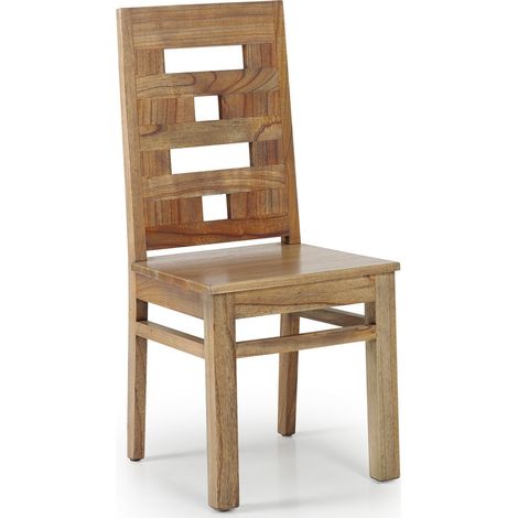 Chaise en bois massif de Mindy naturel Mazari (1/5)