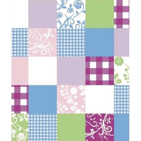 TOVAGLIATO PVC MAURER "QUADRI VIOLA" H140CM 20MT
