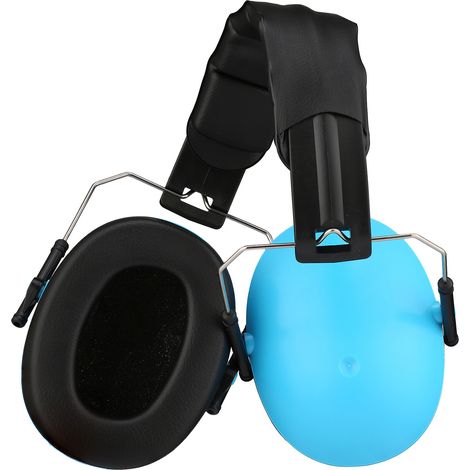 Casque anti-bruit protection auditive bloquant le son réglable léger transportable pour enfants 3 à 12 ans bleu (1/2)