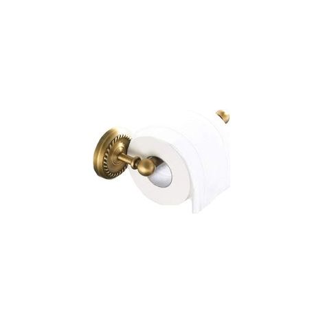 Porte-papier toilette mural vintage en laiton – Porte-rouleau de papier toilette rétro avec protection anti-chute – Vis incluses pour une installation facile. (1/5)