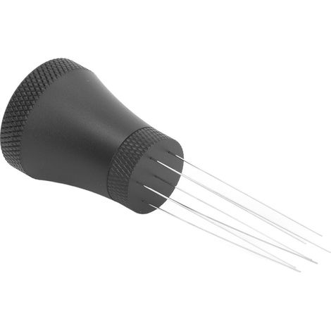 Agitateur à café en acier inoxydable, outil de distribution de café moulu manuel pour la maison et le café, noir (1/5)