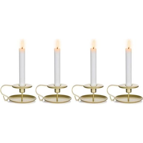 décoration de Noël Bougeoir Conique Bougeoirs en Chandelier, Bougeoirs de Table en Or pour la Cérémonie de Mariage, Chandel (1/4)