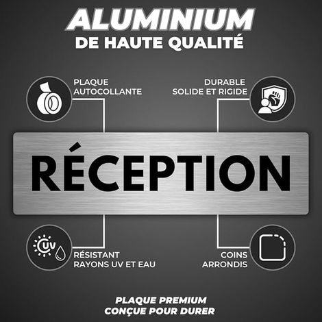 Panneau - 5x18 cm - Aluminium - Pancarte - Plaque - Signe - Avis - Comptoir - Épaisseur 0,8 mm (1/2)