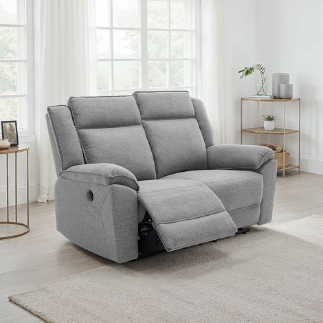Skye 2 Seater Linen Electric Recliner Sofa (Grey) (1/5)