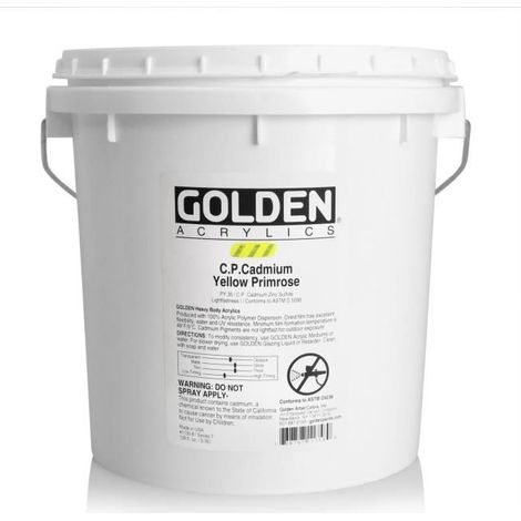 Peinture acrylique - GOLDEN - Jaune Primevere Cadmium S7 - 3,78 L - Mixte - Haute qualité