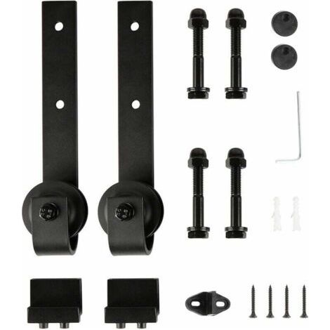 Roulettes pour portes coulissantes, accessoires pour portes coulissantes, noir (kit de roulettes uniquement)